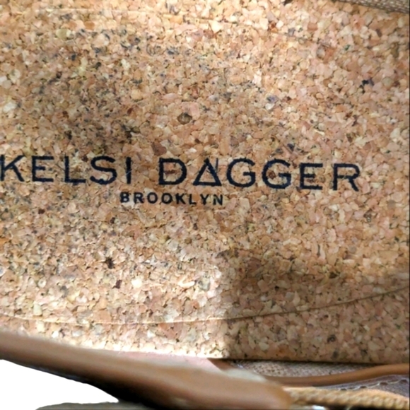 Kelsi Dagger Tan Mules with Gold Accents - Picture 8 of 12